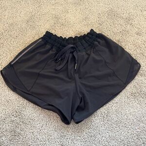lululemon black active shorts with mesh detail        Size:10